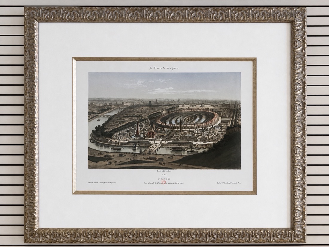 Gravure de la vue générale de l'Exposition universelle de 1867